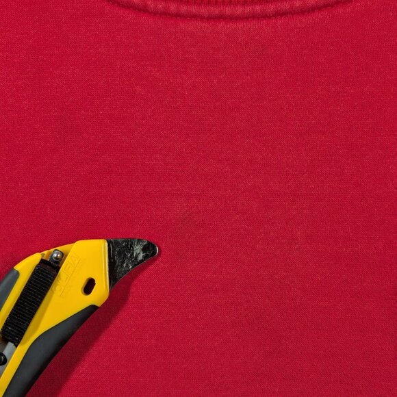 2000s Vintage Umbro England Mens Football Team Red Crewneck Star Distressed S/M - Picture 4 of 10